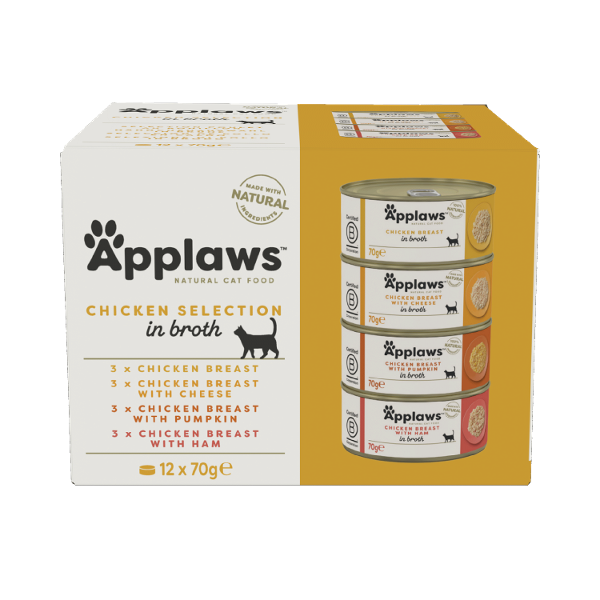 Applaws Kattenvoer in Bouillon Multipack Chicken collection 12 x 70g